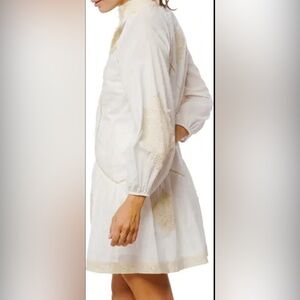 CIEBON Karmine Embroidered Ladder Stitch Long Sleeve Mini Dress Size Large NWOT